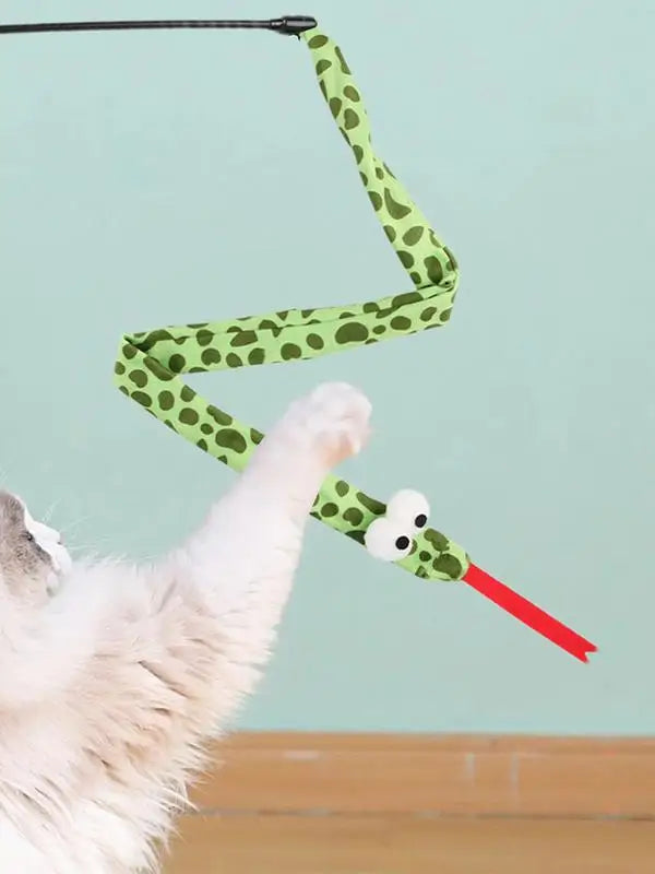 Snake Cat Wand Funny Cat Stick with Sounding Cat Toys Sounding Wand Toys Pet Cats Wand Toys Interactive Cat Toy Pet Supplies