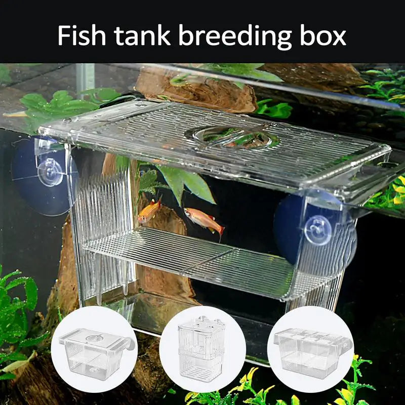 New Aquarium Fish Incubator Breeding Box Fish Breeding Box Acrylic Hatchery Incubator Tank Seedling Reproduction Holder