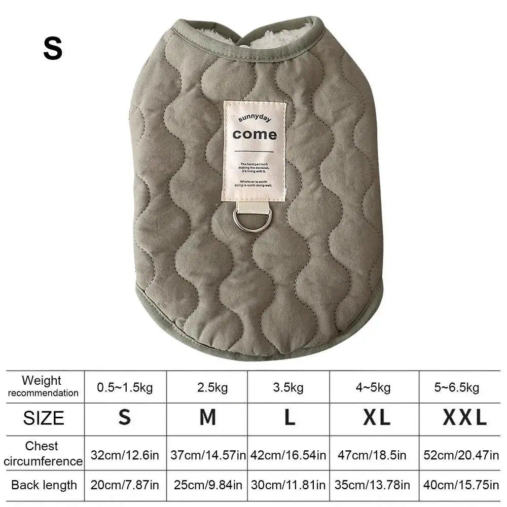 Winter Warm Dog Coat Jacket Winter Vest For Small Dogs Cats Cold Weather Pet Apparel thickened pet clothes Pet Supplies