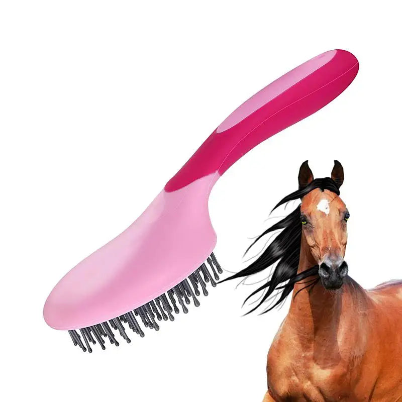 Mane Pulling Comb for Horses Horse Mane Brush Round Head Massage Horse Hair Comb Horse Tail Comb Handle Horsetail Comb