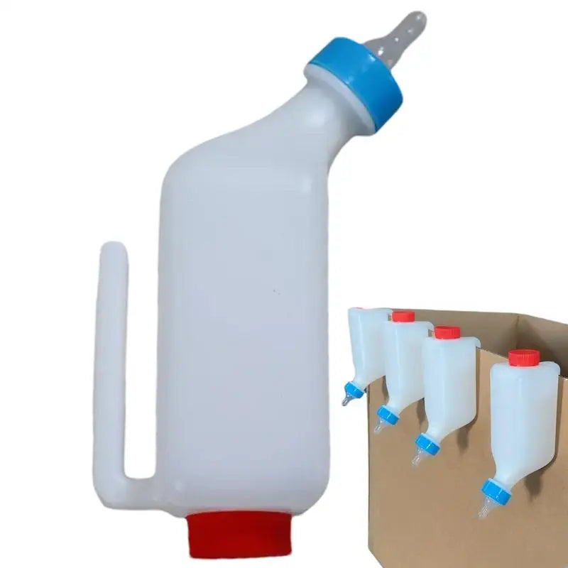 Lamb Milk Bottle Baby Goat Milk Feeding Feeder Hangable Milk Feeder with Clear Scale Soft Nipple Animal feeding supplies